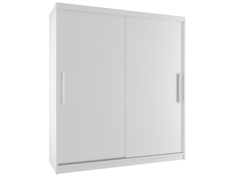 Šatní skříň 133 cm Belini bílý mat s posuvnými dveřmi Výrobce SI SZP2/2/W/W/0/AL