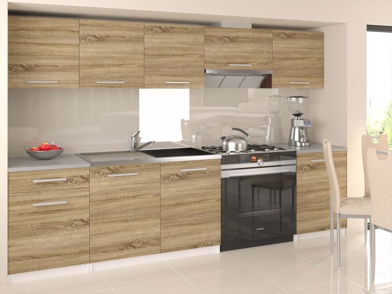 Kuchyňská linka Belini 240 cm dub sonoma s pracovní deskou Uniqa3 Výrobce TOR UNIQA3/4/WT/DS/0/E