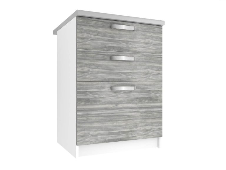 Kuchyňská skříňka Belini spodní se zásuvkami 60 cm šedý antracit Glamour Wood
s pracovní deskou Výrobce TOR SDSZ60/1/WT/GW/0/U
