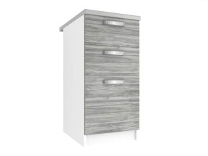 Kuchyňská skříňka Belini spodní se zásuvkami 40 cm šedý antracit Glamour Wood s pracovní deskou Výrobce TOR SDSZ40/0/WT/GW/0/U
