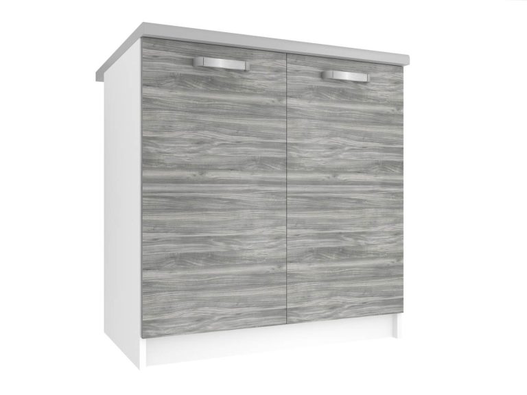 Kuchyňská skříňka Belini spodní 80 cm šedý antracit Glamour Wood s pracovní deskou Výrobce TOR SD80/0/WT/GW/0/U
