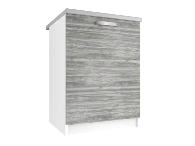 Kuchyňská skříňka Belini spodní 60 cm šedý antracit Glamour Wood s pracovní deskou Výrobce TOR SD60/0/WT/GW/0/U/
