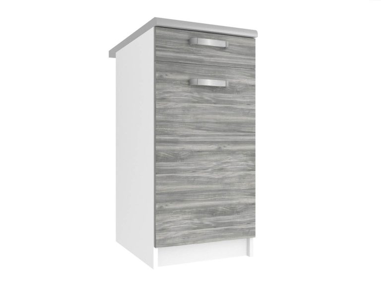 Kuchyňská skříňka Belini spodní se zásuvkami 40 cm šedý antracit Glamour Wood s pracovní deskou Výrobce TOR SDSZ1-40/1/WT/GW/0/U
