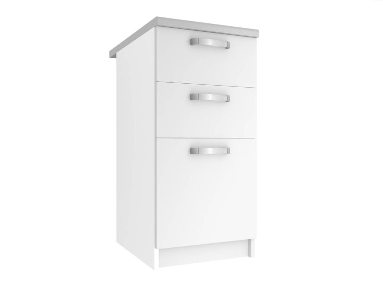 Kuchyňská skříňka Belini spodní se zásuvkami 40 cm bílý mat s pracovní deskou Výrobce TOR SDSZ40/0/WT/WT/0/U
