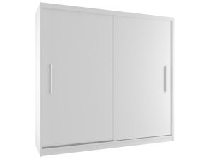 Šatní skříň 200 cm Belini bílý mat s posuvnými dveřmi Výrobce SI SZP1/2/W/W/0/AL
