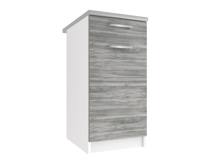 Kuchyňská skříňka Belini spodní se zásuvkami 40 cm šedý antracit Glamour Wood s pracovní deskou Výrobce TOR SDSZ1-40/1/WT/GW/0/E
