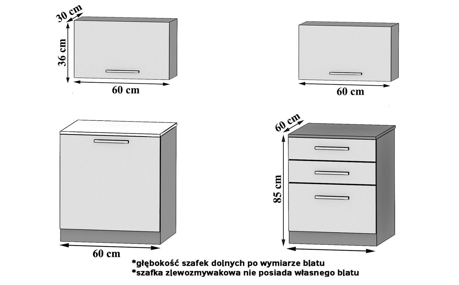 Kuchyňská linka Belini 120 cm bílý mat s pracovní deskou Vulcano2 Výrobce TOR VULCANO2/3/WT/WT/0/B1