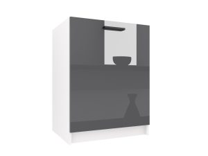Kuchyňská skříňka Belini dřezová 60 cm šedý lesk bez pracovní desky Výrobce INF SDZ60/0/WT/S/0/B1
