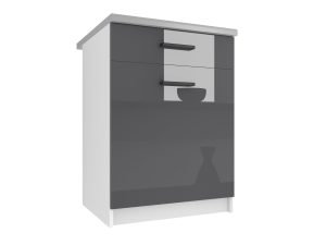 Kuchyňská skříňka Belini spodní se zásuvkami 60 cm šedý lesk bez pracovní desky Výrobce INF SDSZ1-60/0/WT/S/BB/B1
