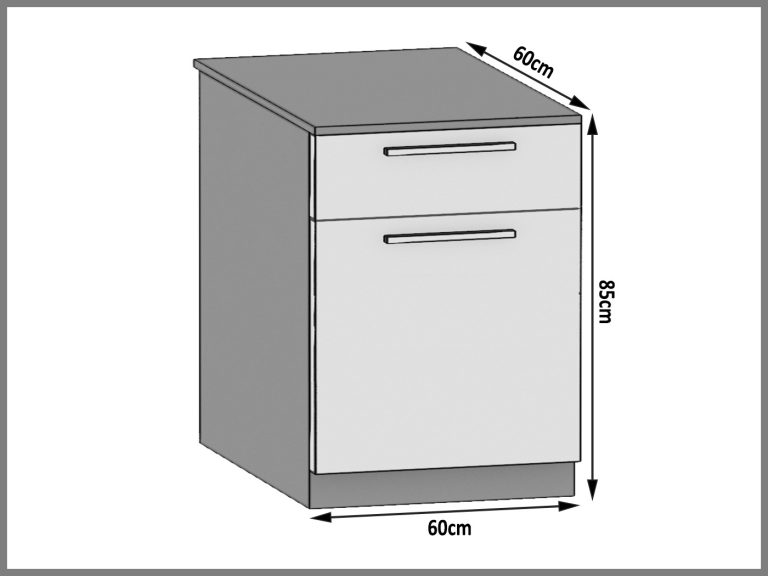 Kuchyňská skříňka Belini spodní se zásuvkami 60 cm bílý lesk s pracovní deskou Výrobce INF SDSZ1-60/0/WT/W/0/B1
