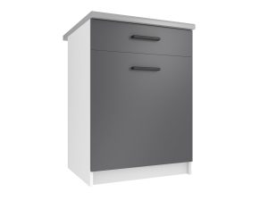 Kuchyňská skříňka Belini spodní se zásuvkami 60 cm šedý mat bez pracovní desky Výrobce TOR SDSZ1-60/0/WT/SR/BB/B1