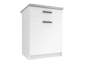 Kuchyňská skříňka Belini spodní se zásuvkami 60 cm bílý mat bez pracovní desky Výrobce TOR SDSZ1-60/0/WT/WT/BB/B1