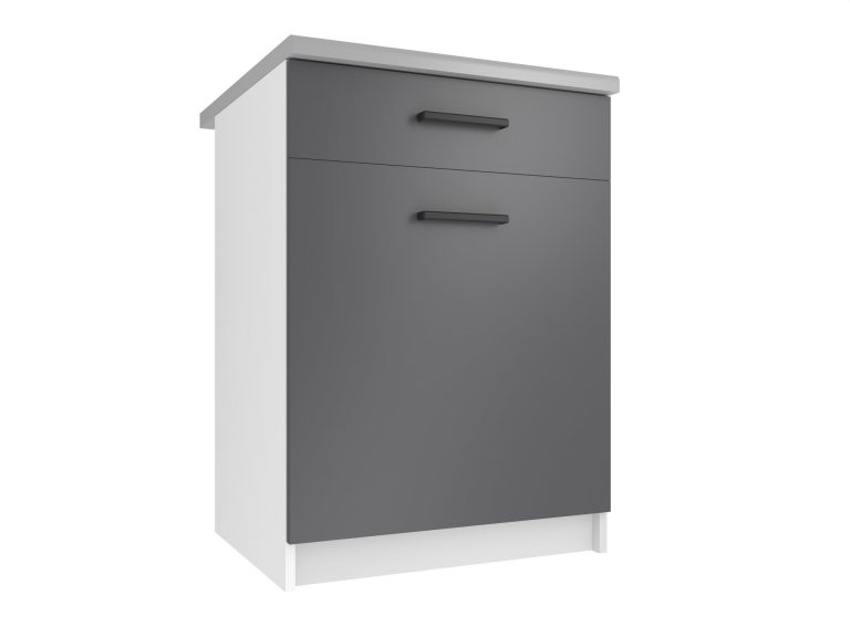 Kuchyňská skříňka Belini spodní se zásuvkami 60 cm šedý mat s pracovní deskou Výrobce TOR SDSZ1-60/0/WT/SR/0/B1
