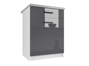 Kuchyňská skříňka Belini spodní se zásuvkami 60 cm šedý lesk s pracovní deskou Výrobce INF SDSZ1-60/0/WT/S/0/B1