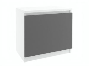 Noční stolek Belini bílý / šedý Výrobce SI SN1/0/W/SR/0/0