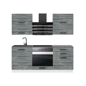 Kuchyňská linka Belini Premium Full Version 180 cm šedý antracit Glamour Wood s pracovní deskou EMILY Výrobce