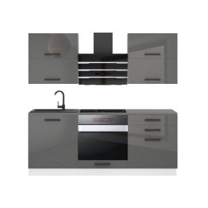 Kuchyňská linka Belini Premium Full Version 180 cm šedý lesk s pracovní deskou EMILY Výrobce