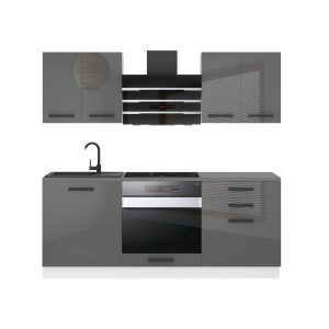 Kuchyňská linka Belini Premium Full Version 180 cm šedý lesk bez pracovní desky MARY Výrobce