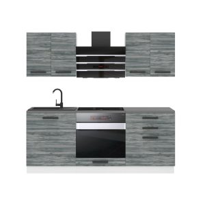 Kuchyňská linka Belini Premium Full Version 180 cm šedý antracit Glamour Wood s pracovní deskou MARY Výrobce