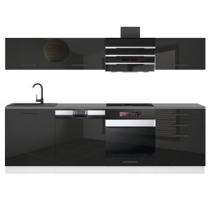 Kuchyňská linka Belini Premium Full Version 240 cm černý lesk s pracovní deskou LINDA Výrobce