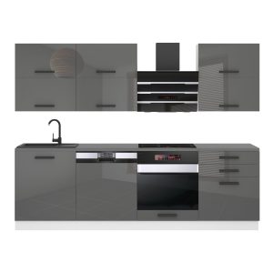 Kuchyňská linka Belini Premium Full Version 240 cm šedý lesk s pracovní deskou MADISON Výrobce