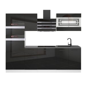 Kuchyňská linka Belini Premium Full Version 240 cm černý lesk s pracovní deskou TRACY Výrobce