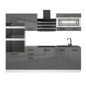 Kuchyňská linka Belini  Premium Full Version 240 cm šedý lesk s pracovní deskou TRACY Výrobce