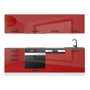 Kuchyňská linka Belini Premium Full Version 240 cm červený lesk s pracovní deskou ALICE Výrobce