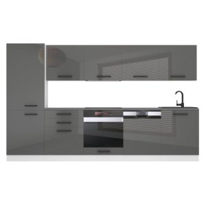 Kuchyňská linka Belini Premium Full Version 300 cm šedý lesk s pracovní deskou ROSE Výrobce