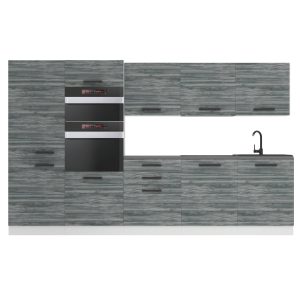Kuchyňská linka Belini Premium Full Version 300 cm šedý antracit Glamour Wood bez pracovní desky GRACE Výrobce