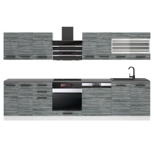 Kuchyňská linka Belini Premium Full Version 300 cm šedý antracit Glamour Wood bez pracovní desky LUCY Výrobce