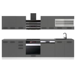 Kuchyňská linka Belini Premium Full Version 300 cm šedý mat bez pracovní desky LUCY Výrobce