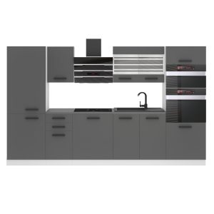 Kuchyňská linka Belini Premium Full Version 300 cm šedý mat bez pracovní desky MILA Výrobce