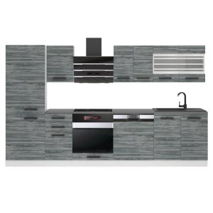Kuchyňská linka Belini Premium Full Version 300 cm šedý antracit Glamour Wood bez pracovní desky CINDY Výrobce