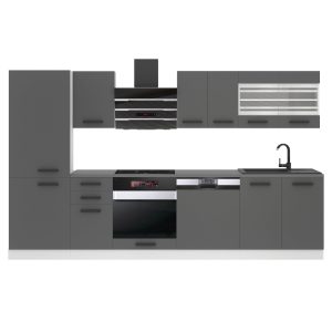 Kuchyňská linka Belini Premium Full Version 300 cm šedý mat bez pracovní desky CINDY Výrobce