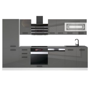 Kuchyňská linka Belini Premium Full Version 300 cm šedý lesk bez pracovní desky CINDY Výrobce