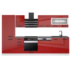 Kuchyňská linka Belini Premium Full Version 300 cm červený lesk bez pracovní desky CINDY Výrobce