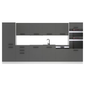Kuchyňská linka Belini Premium Full Version 360 cm šedý mat s pracovní deskou NAOMI Výrobce