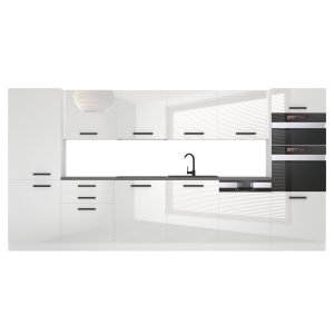 Kuchyňská linka Belini Premium Full Version 360 cm bílý lesk s pracovní deskou NAOMI Výrobce
