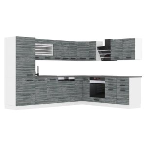 Kuchyňská linka Belini Premium Full Version 520 cm šedý antracit Glamour Wood s pracovní deskou JULIE Výrobce