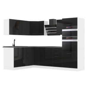 Kuchyňská linka Belini Premium Full Version 420 cm černý lesk s pracovní deskou MELANIE Výrobce