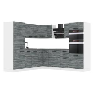 Kuchyňská linka Belini Premium Full Version 480 cm šedý antracit Glamour Wood bez pracovní desky STACY Výrobce