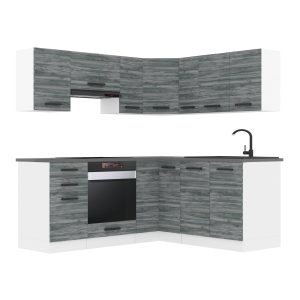 Kuchyňská linka Belini Premium Full Version 360 cm šedá antracit Glamour Wood s pracovní deskou SARAH Výrobce