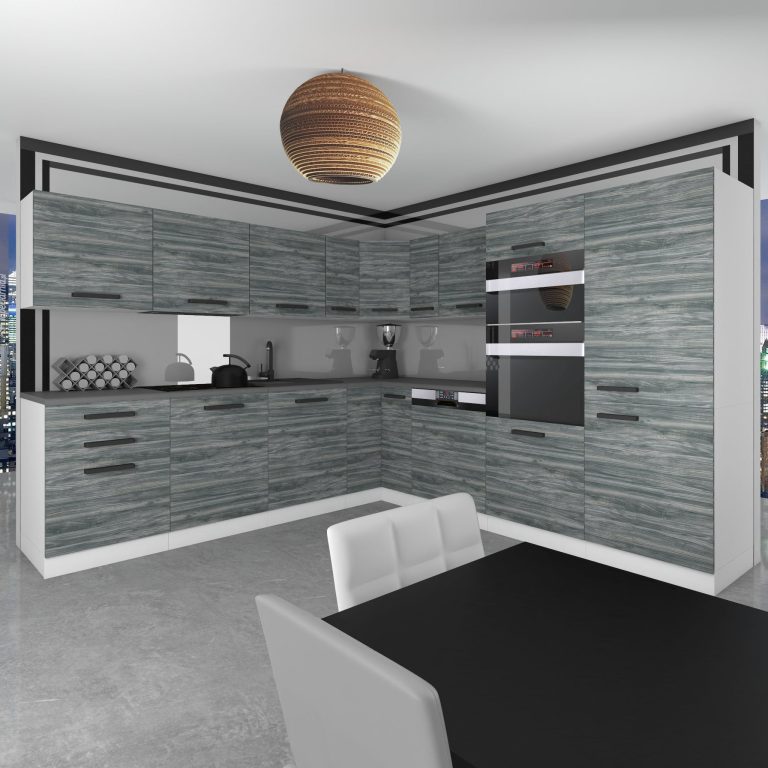 Kuchyňská linka Belini Premium Full Version 540 cm šedý antracit Glamour Wood bez pracovní desky JANE Výrobce
