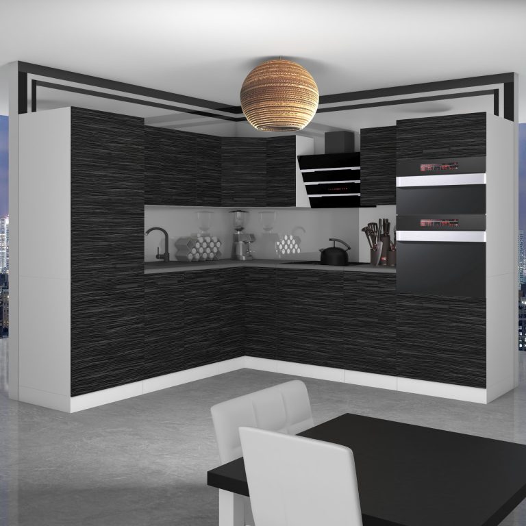 Kuchyňská linka Belini Premium Full Version 480 cm královský eben bez pracovní desky STACY Výrobce