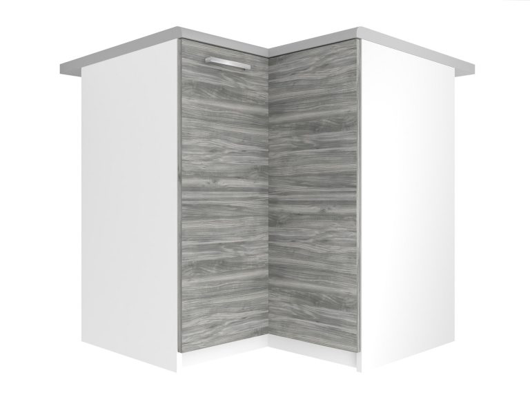 Kuchyňská skříňka Belini spodní rohová 90 cm šedý antracit Glamour Wood s pracovní deskou Výrobce TOR SNP90/2/WT/GW1/0/E