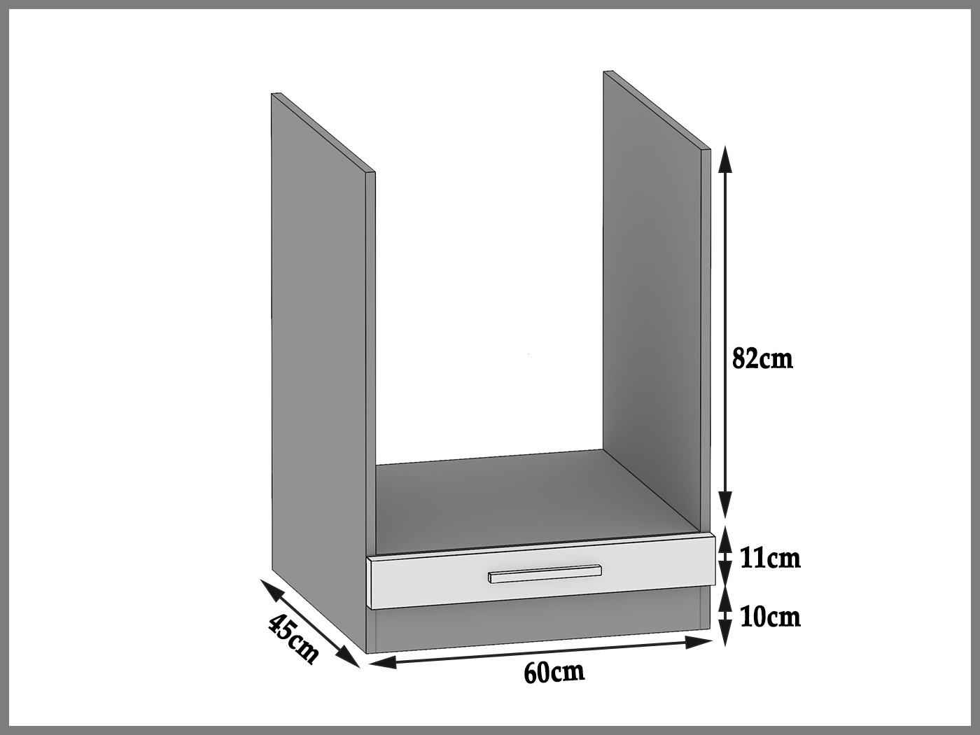 Kuchyňská skříňka Belini spodní pro vestavnou troubu 60 cm bílý mat bez pracovní desky Výrobce TOR SDP60/0/WT/WT/0/E
