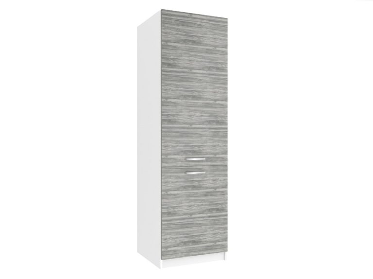 Vysoká kuchyňská skříňka Belini na vestavnou lednici 60 cm šedý antracit Glamour Wood Výrobce TOR SSL60/0/WT/GW/0/E
