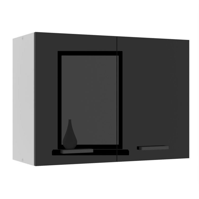 Kuchyňská skříňka Belini Premium Full Version horní 80 cm černý lesk Výrobce INF SG80/0/WT/B/0/B1/PP
 