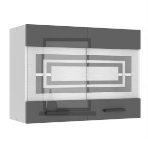 Kuchyňská skříňka Belini Premium Full Version horní 80 cm šedý lesk Výrobce
